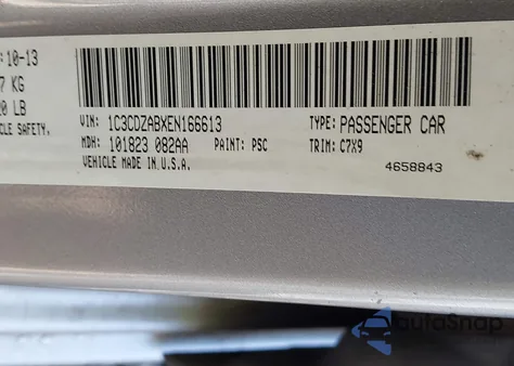 2014 Dodge Avenger Se z USA, uszkodzony, nr VIN 1C3CDZABXEN166613